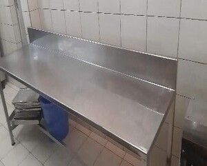 30X93X30 Complete Stainless Steel Preparation Foldable Table With 2mm Stainless Steel For Top